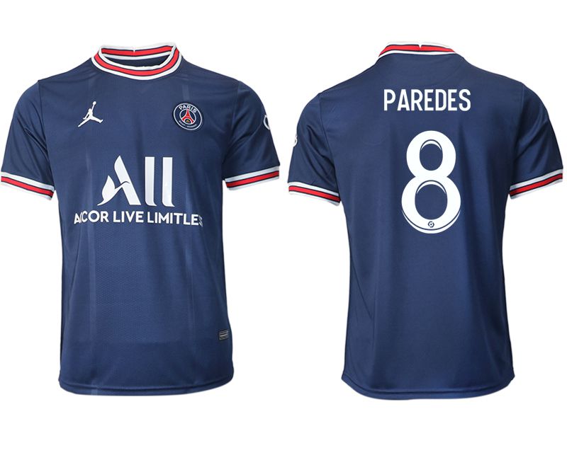 Men 2021-2022 Club Paris St German home aaa version blue #8 Soccer Jersey->bayern munich jersey->Soccer Club Jersey
